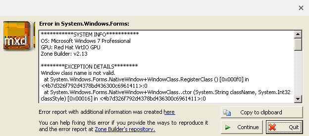 Zone Builder won't let me make a map on Wine and gives me Zone Builder won't let me make a map on Wine and gives me