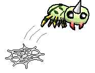 Key Art for Release v1.1, depicting Spinarak using a dried out web as a spring