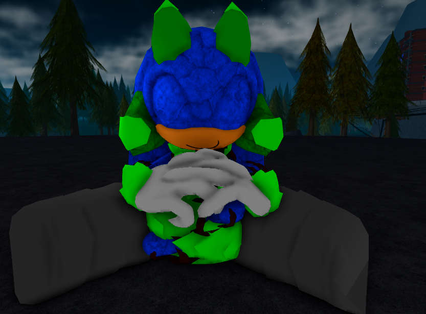 gaia rize in a field with trees in it.png