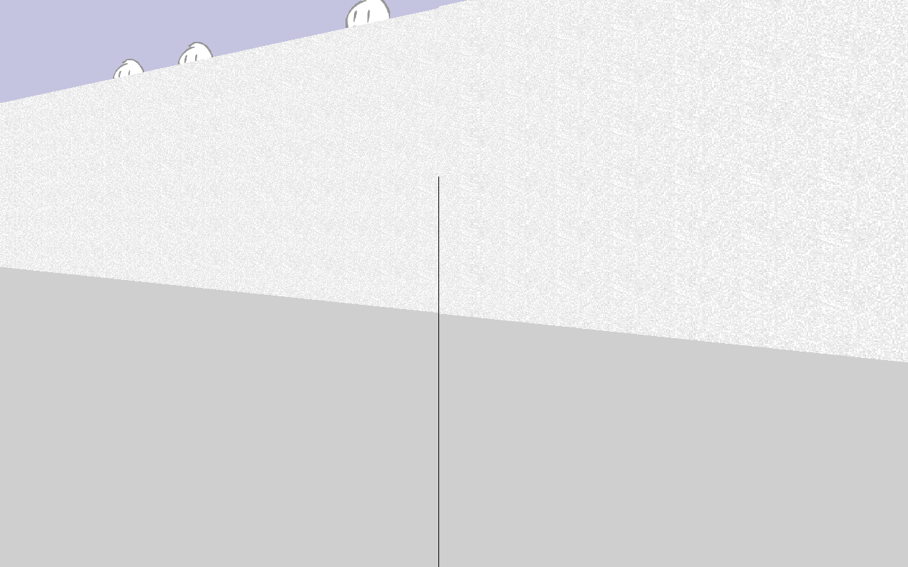 A black line going through the wall and floor