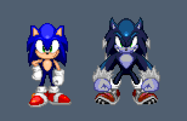Modern Sonic & Werehog.gif