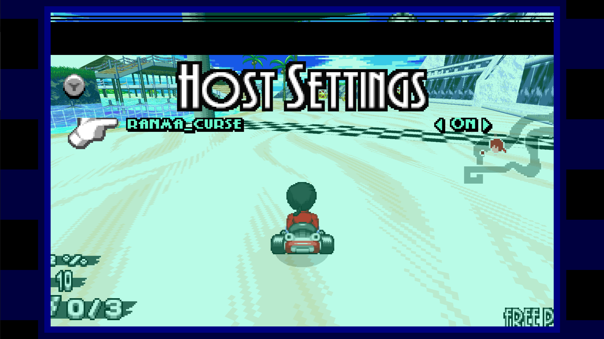 A server host highlighting the Ranma_Curse option from the 'Host Settings' screen.